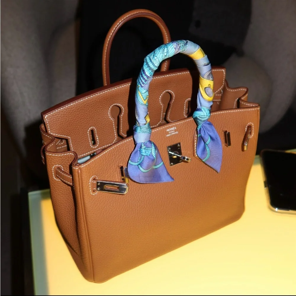💗HERMES Silk Twilly Ribbon Scarf “Do Re Boucles” • Vert Vif Blanc (Green White)